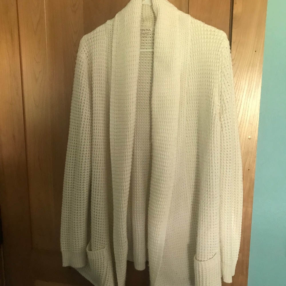 Merona ivory cream white chunky knit sweater XL